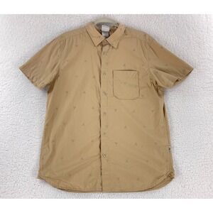 The North Face Brown Baytrail Pattern Button-Up Shirt Mens Short Sleeve Size L